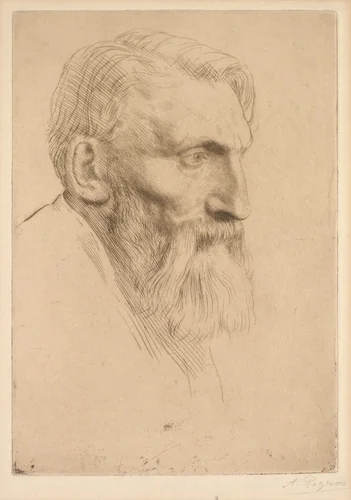 Auguste Rodin by Alphonse Legros, print, 1881
