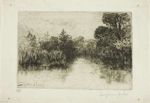 Shere Mill Pond, No. I (small plate) by Francis Seymour-Haden, print, 1860