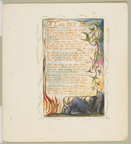 Songs of Experience: A Little Boy Lost by William Blake, print, 1794-1825