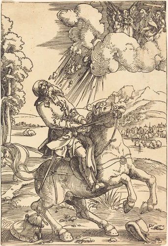 The Conversion of Saint Paul by Hans Baldung Grien, print, 1508