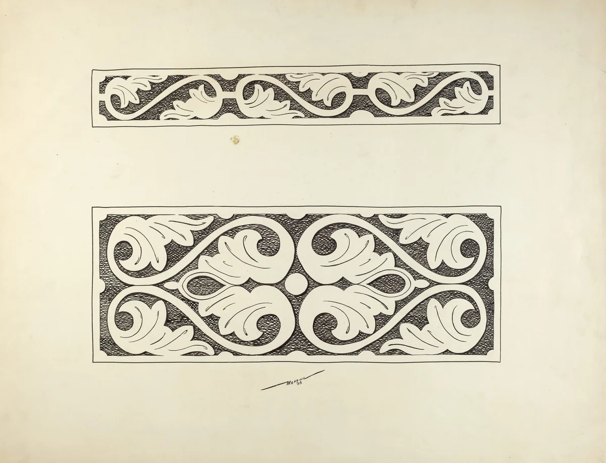 Press Cupboard (Detail) by Harold Merriam, index of american design, 1936