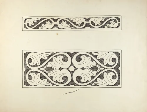 Press Cupboard (Detail) by Harold Merriam, index of american design, 1936