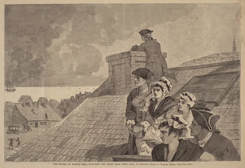 The Battle of Bunker-Hill - Watching the Fight from Copp's Hill, in Boston by Winslow Homer, print, 1875