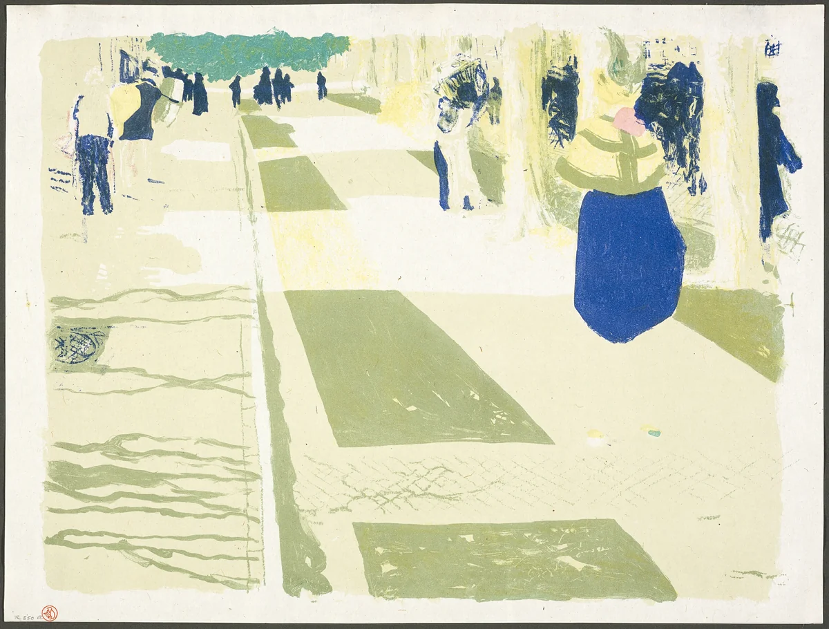 The Avenue, plate two from Landscapes and Interiors by Edouard Vuillard, print, 1899