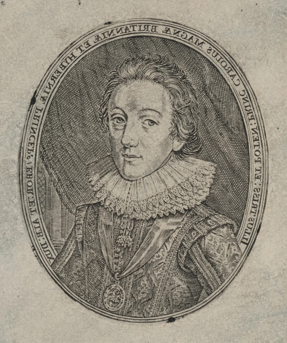Charles I, King of England [top half] by Simon van de Passe, print, 1595-1647