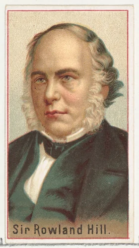 Sir Rowland Hill, printer's sample for the World's Inventors souvenir album (A25) for Allen & Ginter Cigarettes by Allen & Ginter, print, 1888