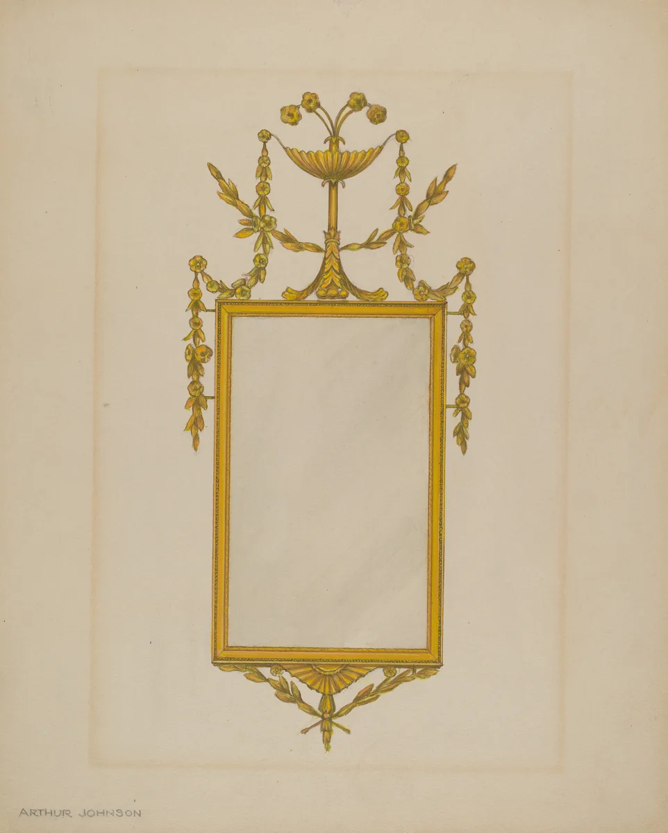 Mirror by Arthur Johnson, index of american design, 1937