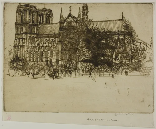 Notre Dame, Paris by Donald Shaw MacLaughlan, print, 1900