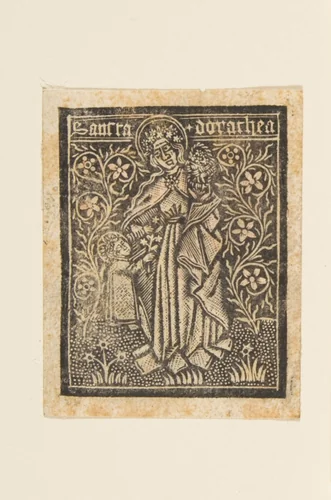St. Dorothy by anonymous, print, 1400-1499