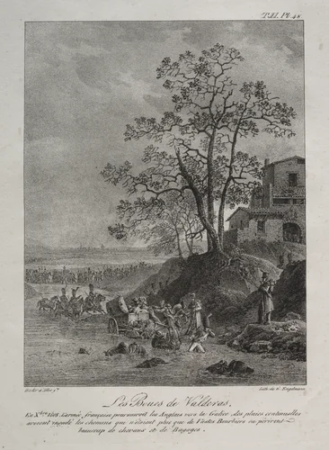 Spanish Campaign: The Mires of Valderas, Province of Leon by Baron Louis Albert Guillain Bacler d'Alber, print, 1807-1824