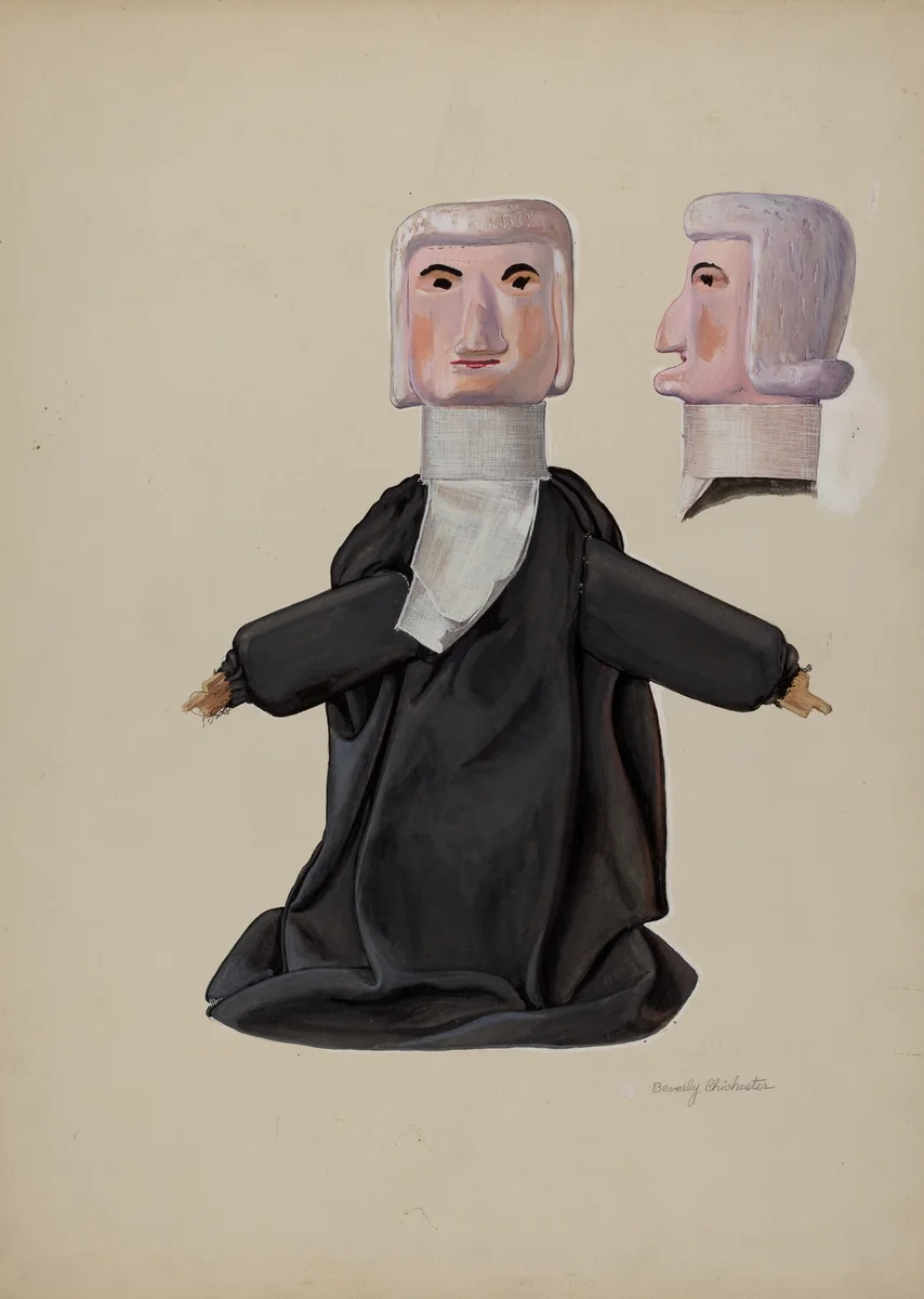 Judge Hand Puppet by Beverly Chichester, index of american design, 1936