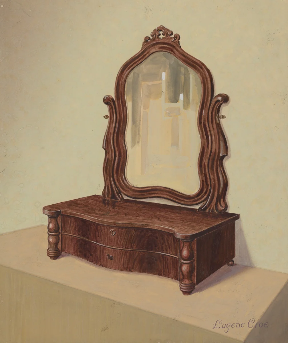 Dressing-glass by Eugene Croe, index of american design, 1936