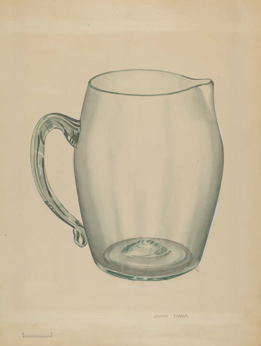 Pitcher by John Dana, index of american design, 1936