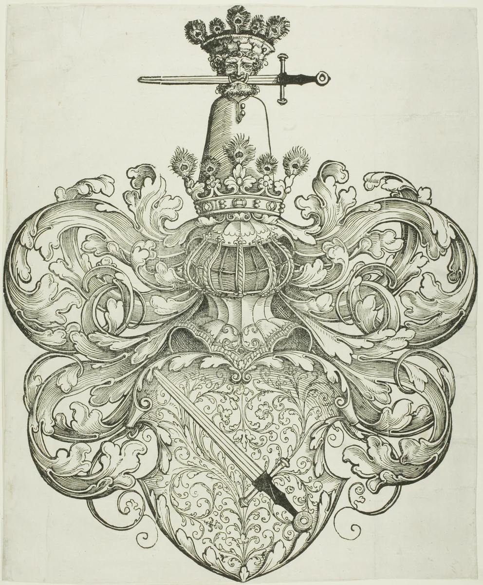 The Arms of the Family Kress von Kressenstein by Nuremberg School, print, 1530-1600