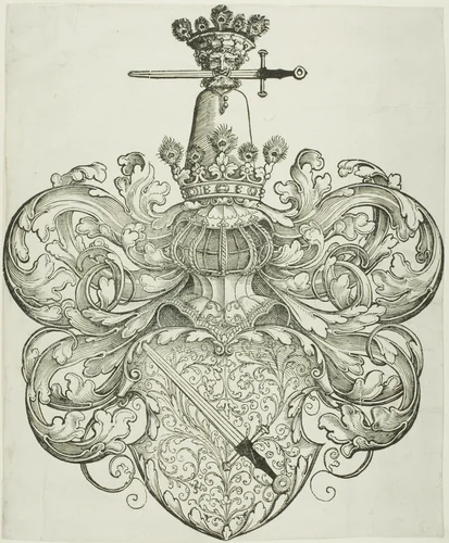 The Arms of the Family Kress von Kressenstein by Nuremberg School, print, 1530-1600