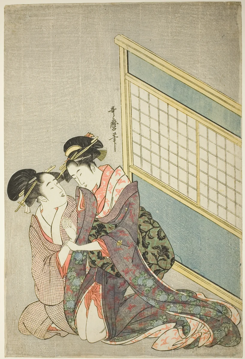 Double Pillow by Kitagawa Utamaro (喜多川歌麿), print, 1789-1799