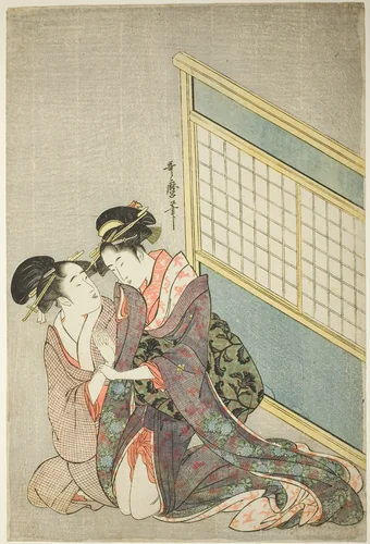 Double Pillow by Kitagawa Utamaro (喜多川歌麿), print, 1789-1799