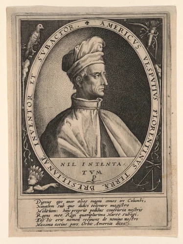 Amerigo Vespucci by Crispijn van de Passe, print, 1590-1600
