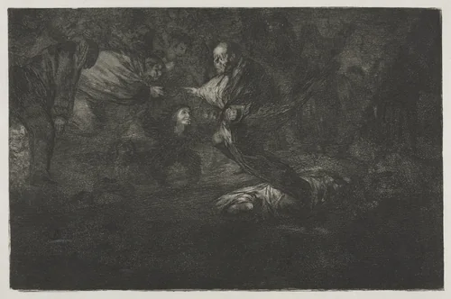 The Proverbs: God Creates Them and They Join Up Together by Francisco de Goya, print, 1864