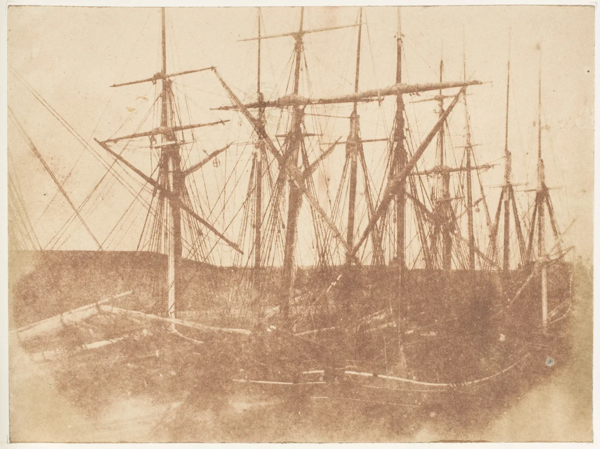St. Andrews (?). Ships in the Harbor by Hill and Adamson, photograph, 1843-1847