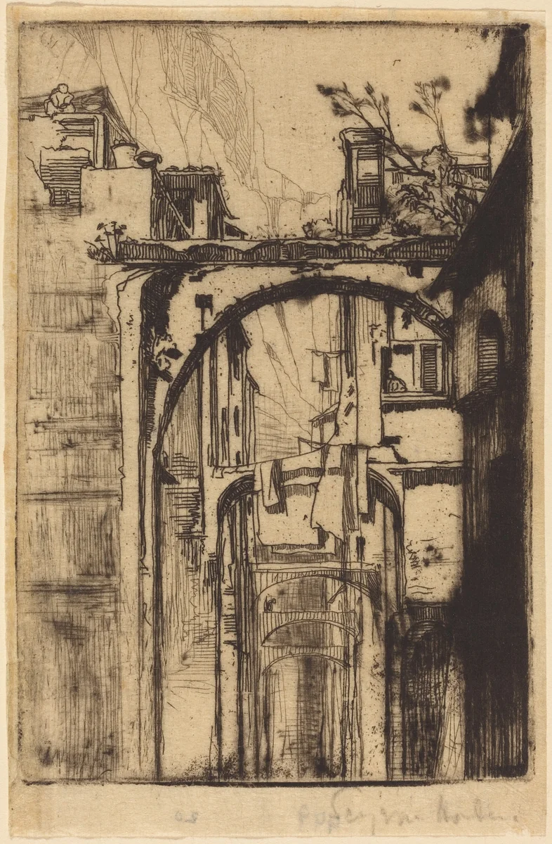 Amalfi by Francis Seymour-Haden, print, 1858