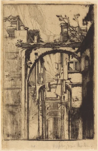 Amalfi by Francis Seymour-Haden, print, 1858