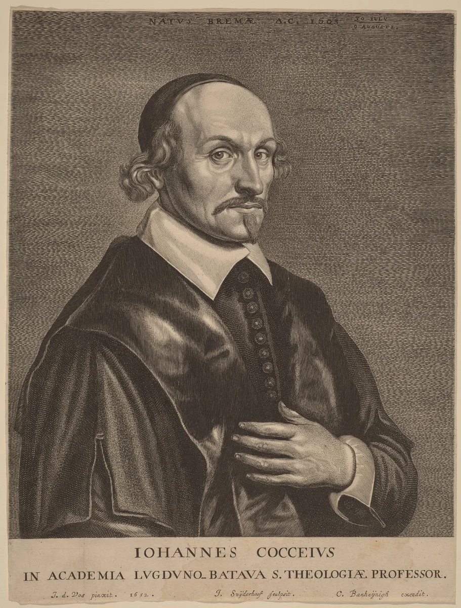 Johannes Cocceius by Jonas Suyderhoff, print, 1652-1665