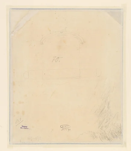 Architectuur-detail en krabbels by Theodor Hosemann, drawing, 1841