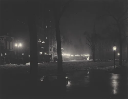 Night—Fifth Avenue by Alfred Stieglitz, photograph, 1898