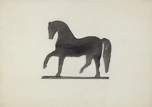 Black Horse Weather Vane by Beatrice DeKalb, index of american design, 1939