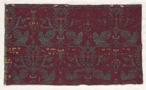 Silk Fragment by Unknown, textile, 1400-1499