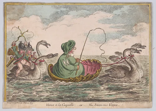 Venus a la Coquelle: or the Swan-sea Venus by James Gillray, print, 1809