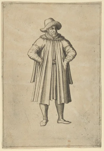 Ragusej Merchant, from "Les quatre premiers livres des navigations et pérégrinations orientales" by Nicolas de Nicolay by anonymous, print, 1568