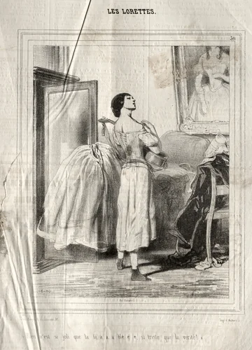 Les Lorettes by Paul Gavarni, print, 1842