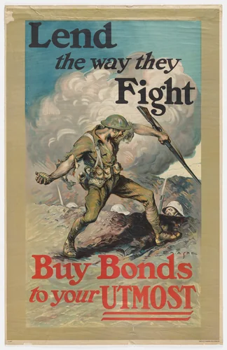 Lend the Way They Fight by E. M. Ashe, design, 1918