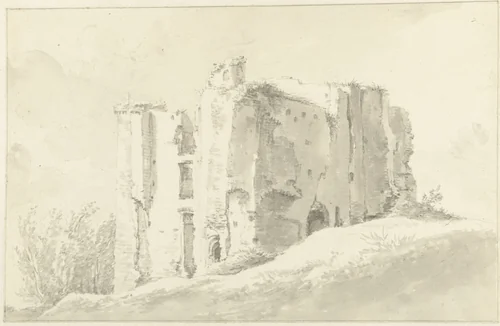 Ruïne van Brederode by Egbert van Drielst, drawing, 1755-1818
