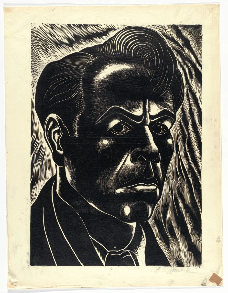 Self Portrait by Francisco Dosamantes, print, 1926