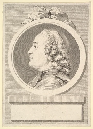 Portrait of Charles Gauzargues by Augustin de Saint-Aubin, print, 1767
