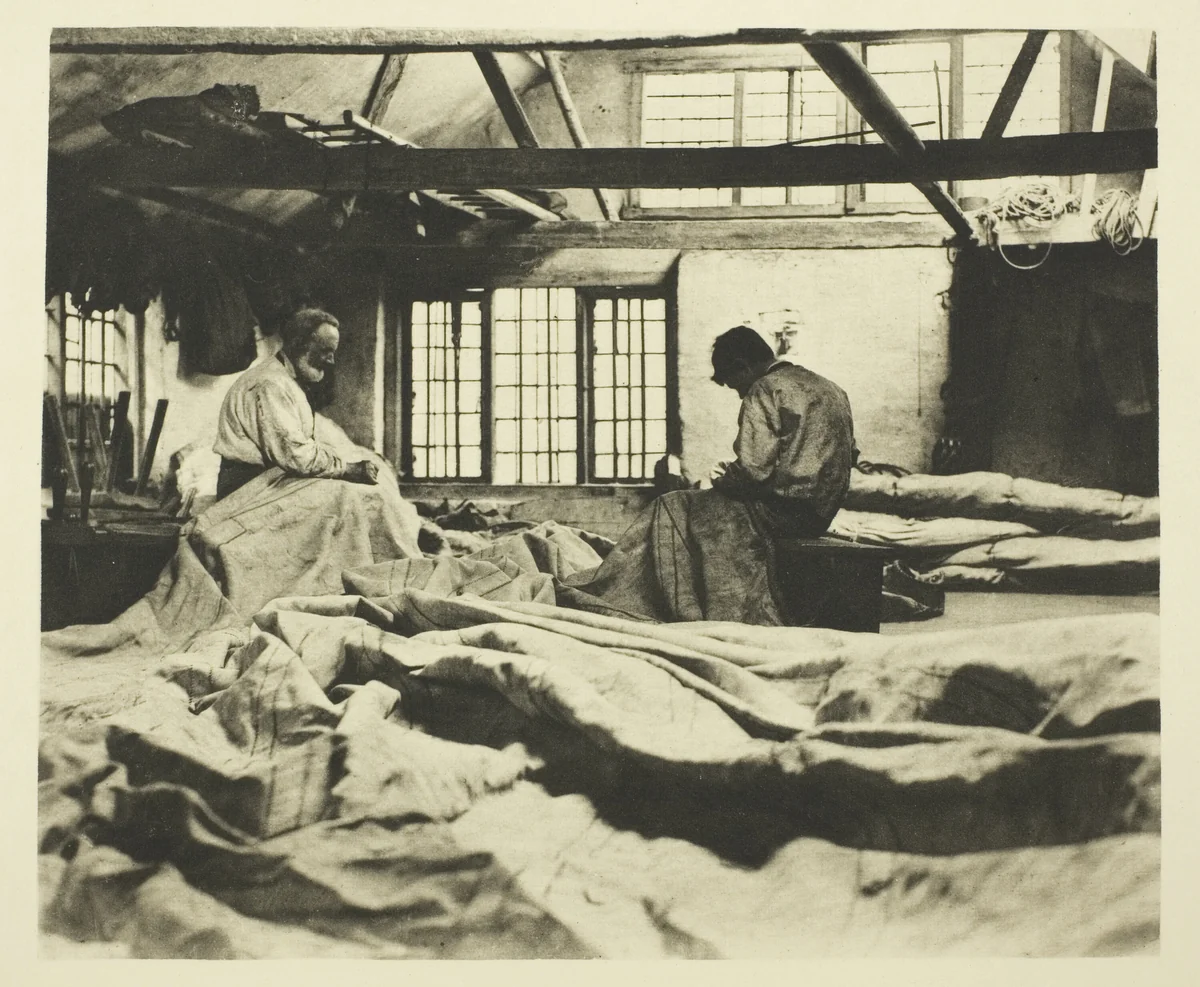In a Sail-Loft by Peter Henry Emerson, photograph, 1887