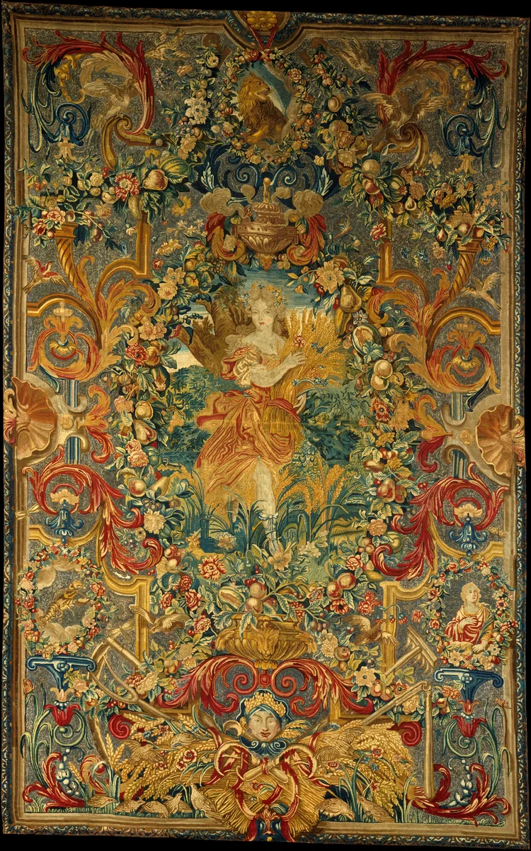 Seasons and Elements (Summer) (set of four) by Charles Le Brun, textile, 1678-1688