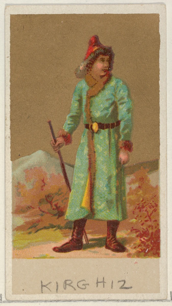 Kirghiz, from the Natives in Costume series (N16), Teofani Issue, for Allen & Ginter Cigarettes Brands by Allen & Ginter, print, 1886-1900