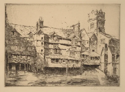 The Old Exe Bridge by John Taylor Arms, print, 1920