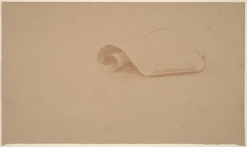 Study of a Scroll by Charles Sprague Pearce, drawing, 1890-1897
