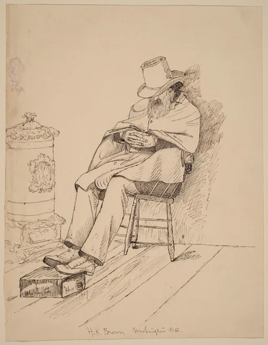 H.K. Brown by John Quincy Adams Ward, drawing, 1859