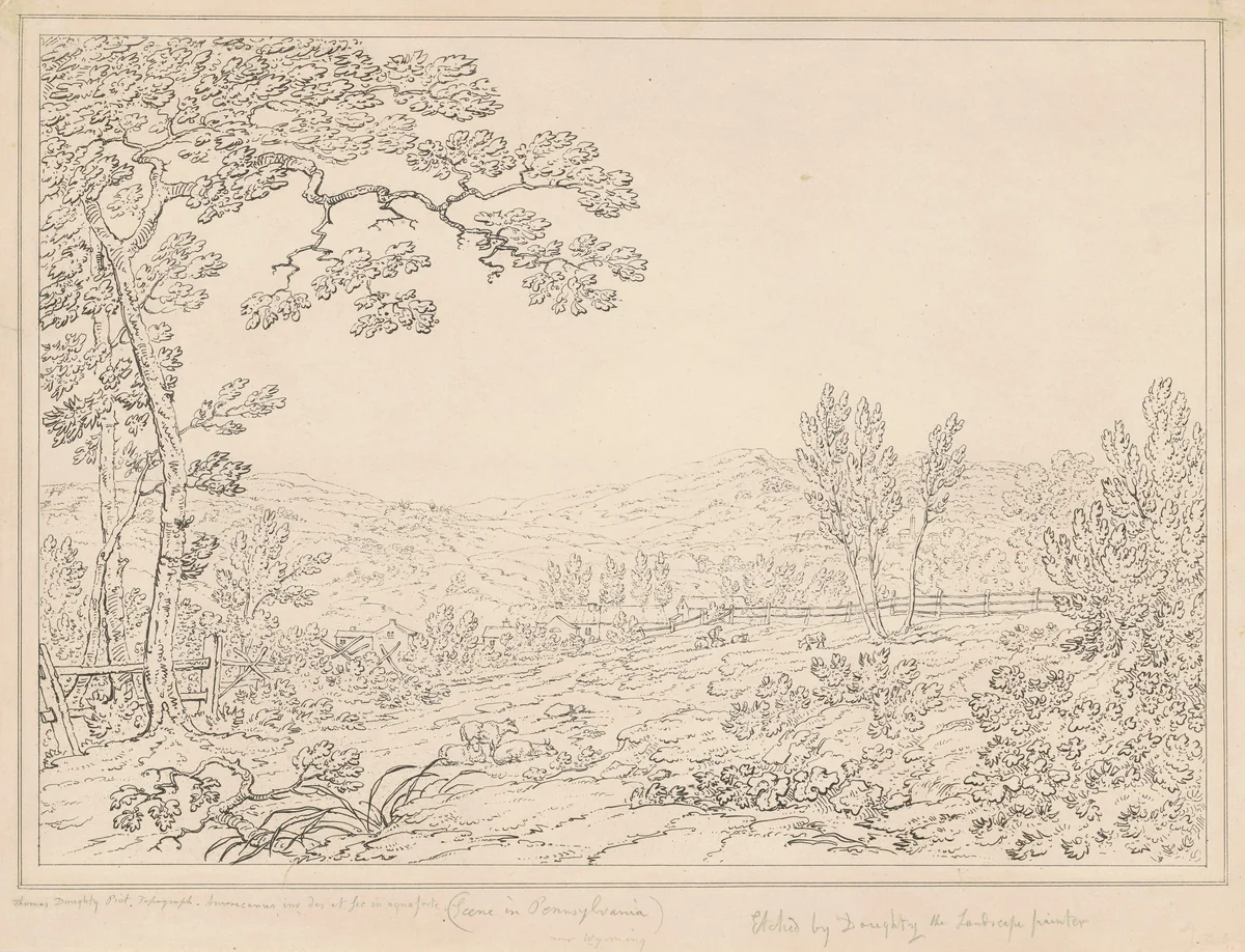 Pennsylvania Landscape by Thomas Doughty, print, 1805-1835