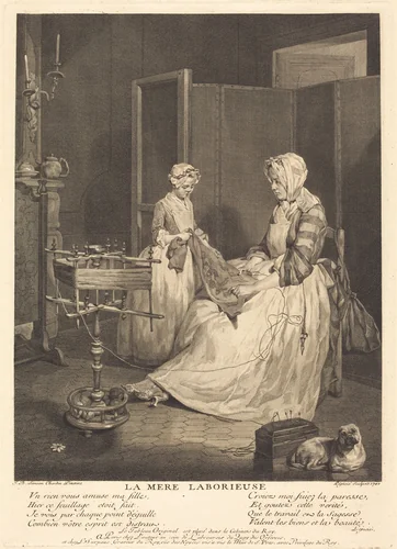 La Mere laborieuse by Bernard Lépicié
Jean Siméon Chardin, print, 1740