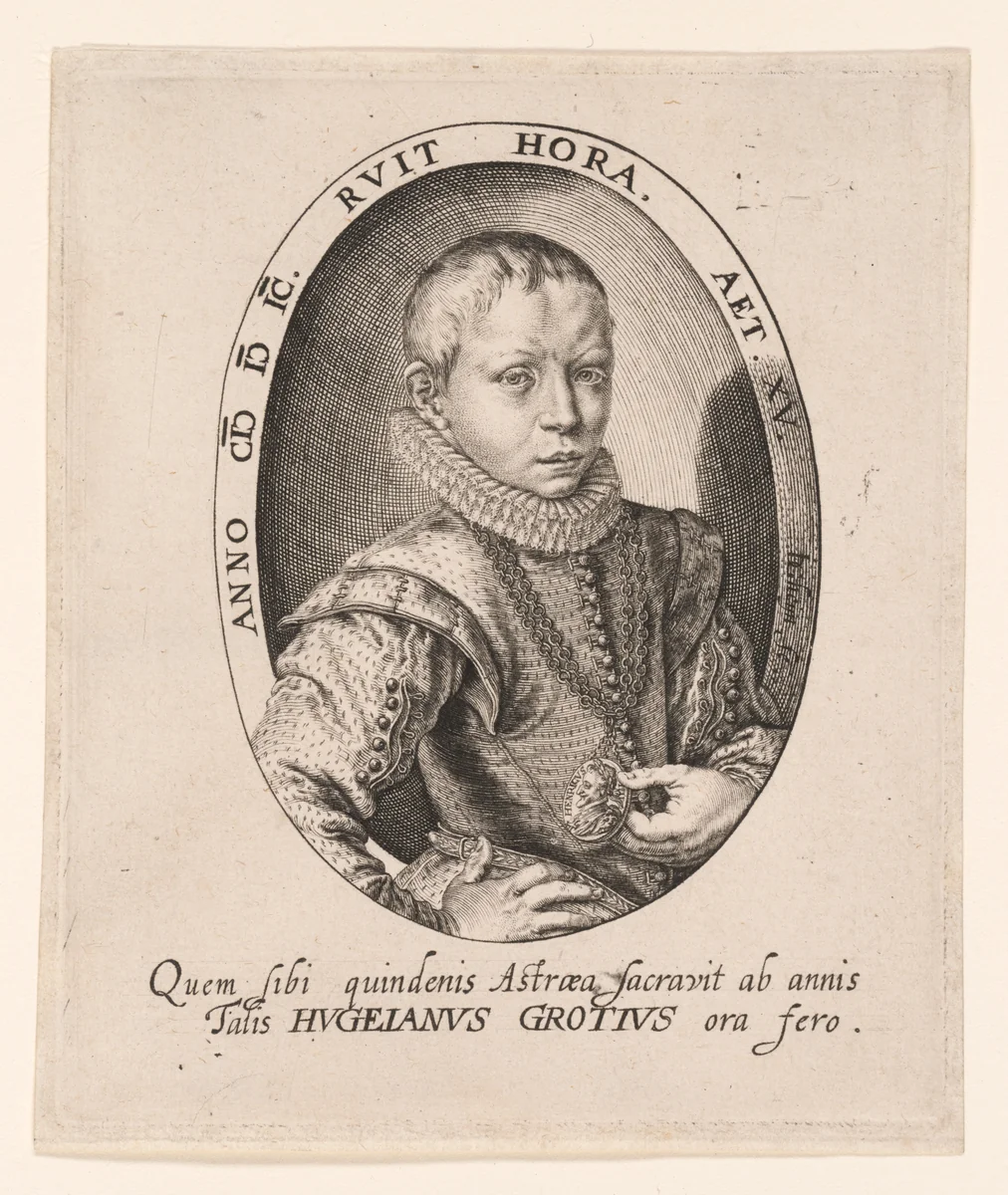 Hugo Grotius by Jacques de Gheyn II, print, 1599