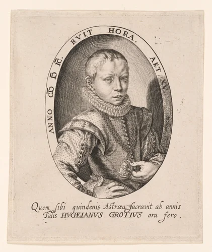 Hugo Grotius by Jacques de Gheyn II, print, 1599
