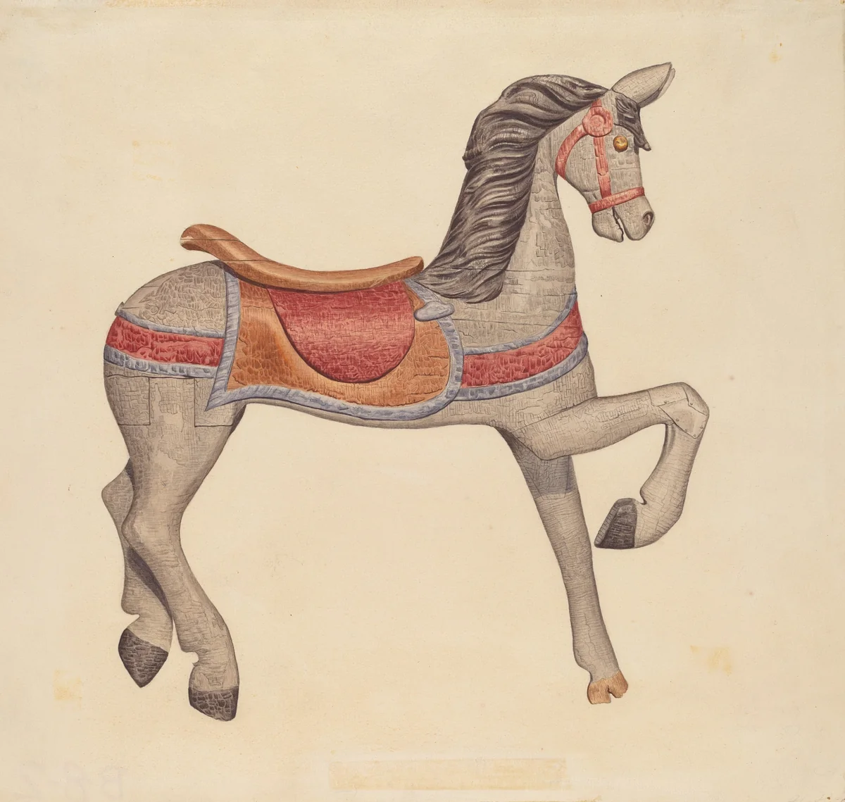 Carousel Horse by Albert Ryder, index of american design, 1938