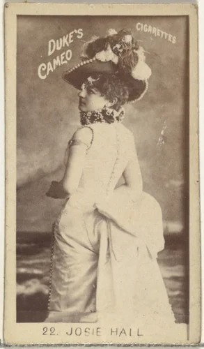 Card Number 22, Josie Hall, from the Actors and Actresses series (N145-4) issued by Duke Sons & Co. to promote Cameo Cigarettes by W. Duke, Sons & Co., photograph, 1880-1889